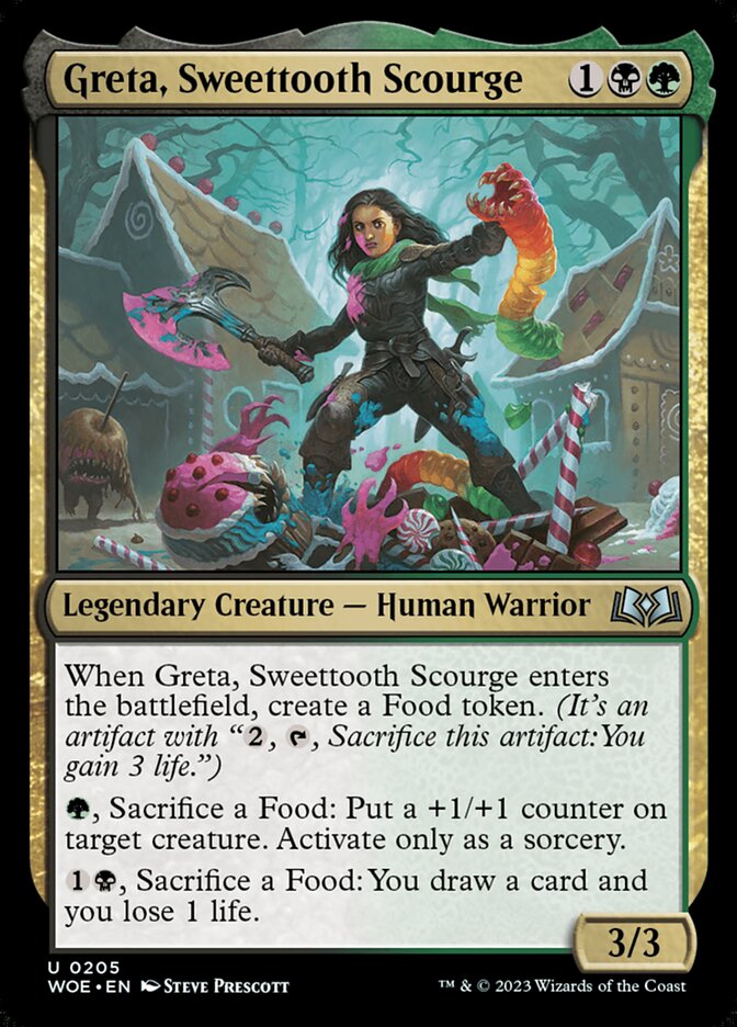 MTG Card Title: Greta, Sweettooth Scourge WOE/205