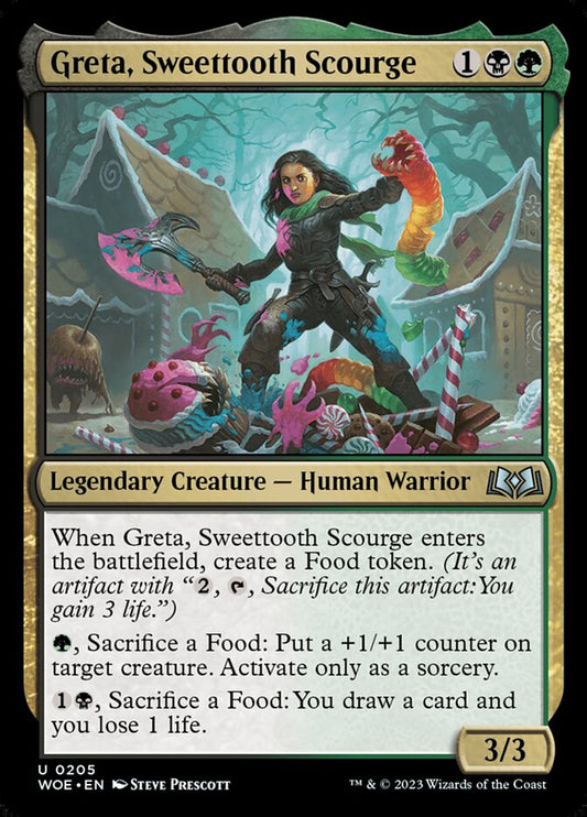 MTG Card Title: Greta, Sweettooth Scourge WOE/205