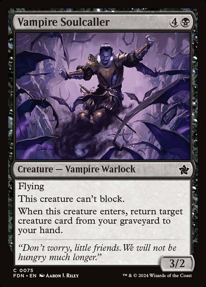 MTG Card Title: Vampire Soulcaller FDN/75