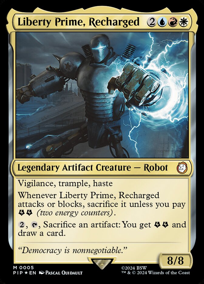 MTG Card Title: Liberty Prime, Recharged PIP/5