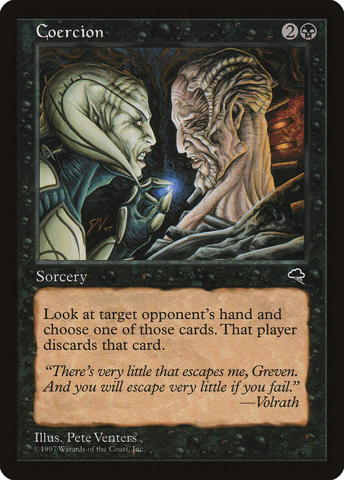 MTG Card Title: Coercion TMP/113