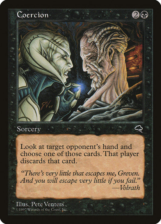 MTG Card Title: Coercion TMP/113