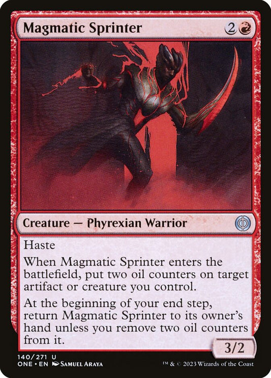 MTG Card Title: Magmatic Sprinter ONE/140