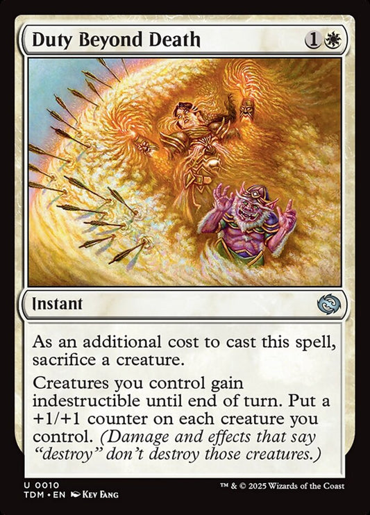 MTG Card Title: Duty Beyond Death TDM/10