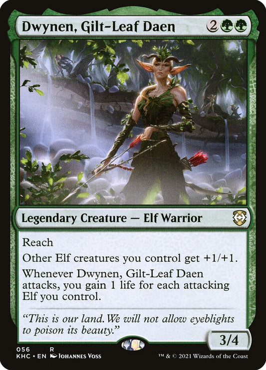 MTG Card Title: Dwynen, Gilt-Leaf Daen KHC/56