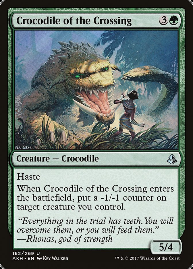 MTG Card Title: Crocodile of the Crossing AKH/162