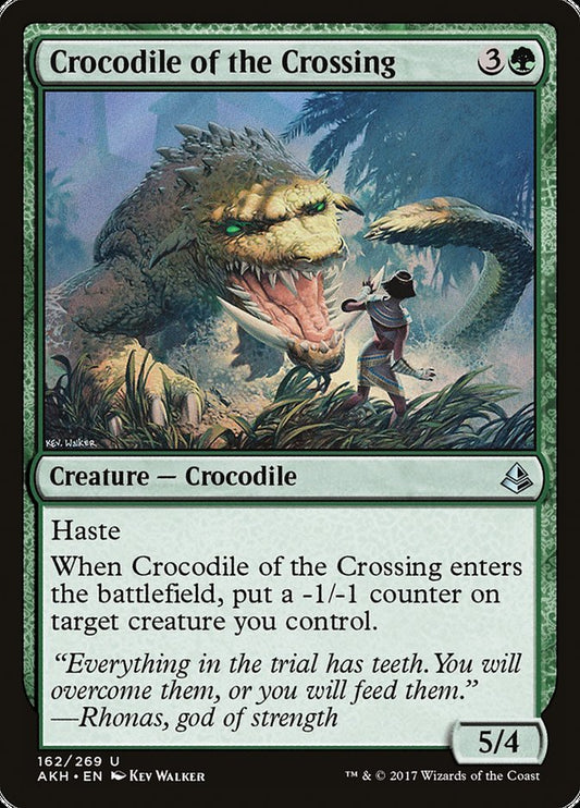 MTG Card Title: Crocodile of the Crossing AKH/162