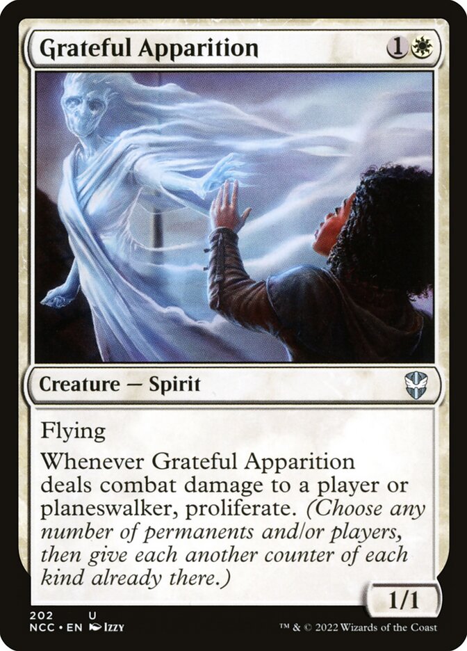 MTG Card Title: Grateful Apparition NCC/202