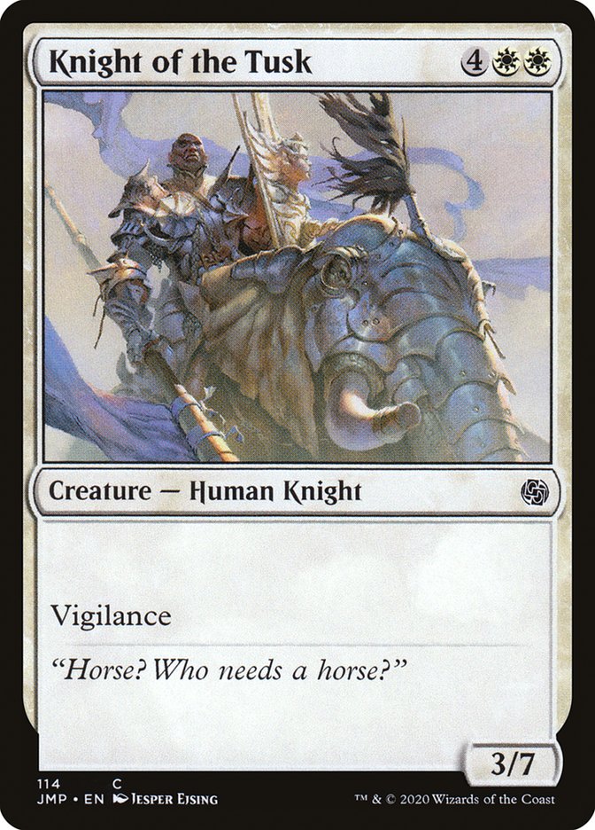 MTG Card Title: Knight of the Tusk JMP/114