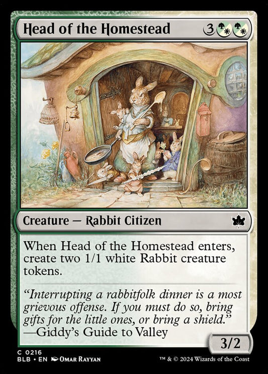 MTG Card Title: Head of the Homestead BLB/216