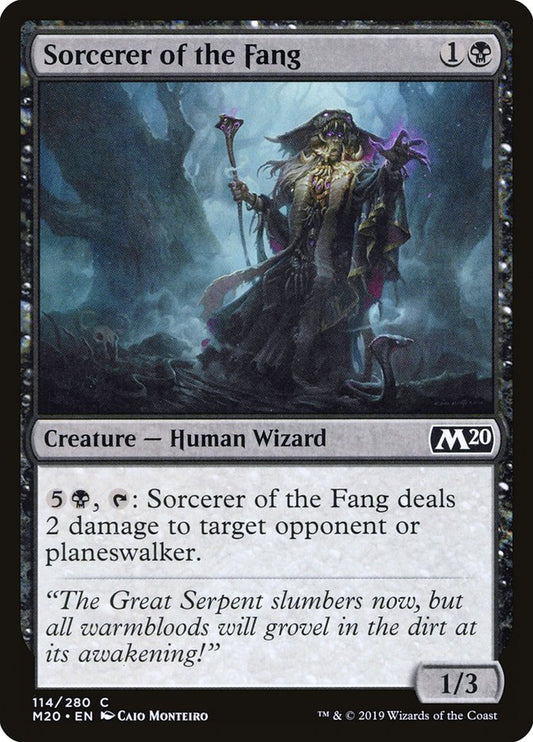 MTG Card Title: Sorcerer of the Fang M20/114
