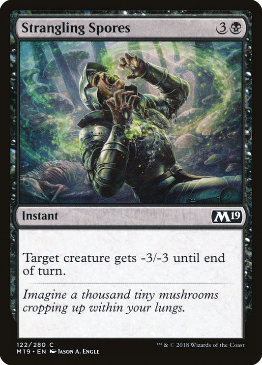 MTG Card Title: Strangling Spores M19/122