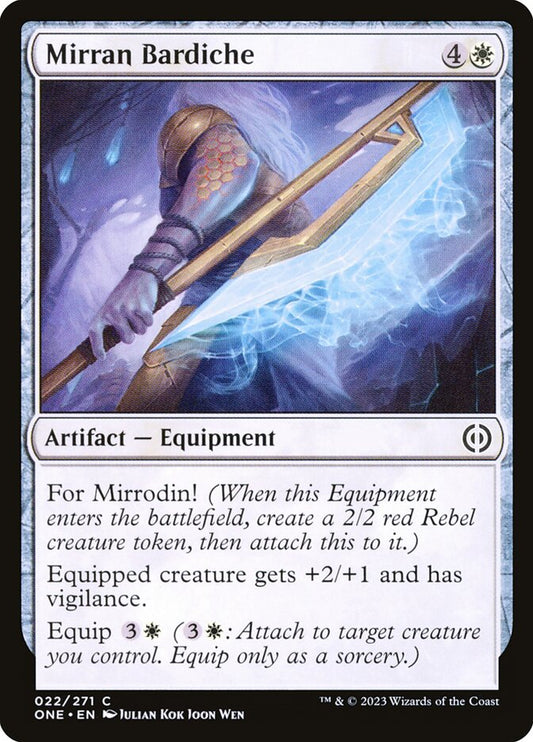 MTG Card Title: Mirran Bardiche ONE/22