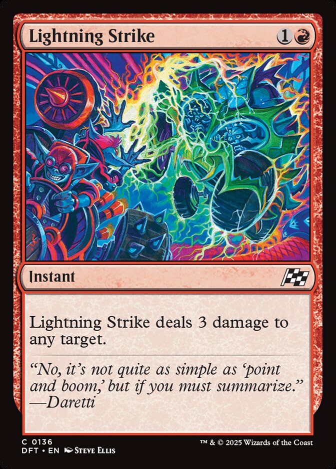 MTG Card Title: Lightning Strike DFT/136