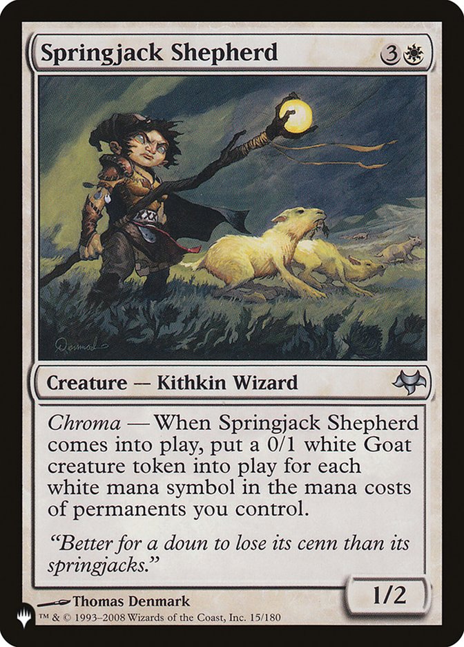 MTG Card Title: Springjack Shepherd PLST/EVE-15