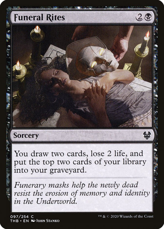 MTG Card Title: Funeral Rites THB/97