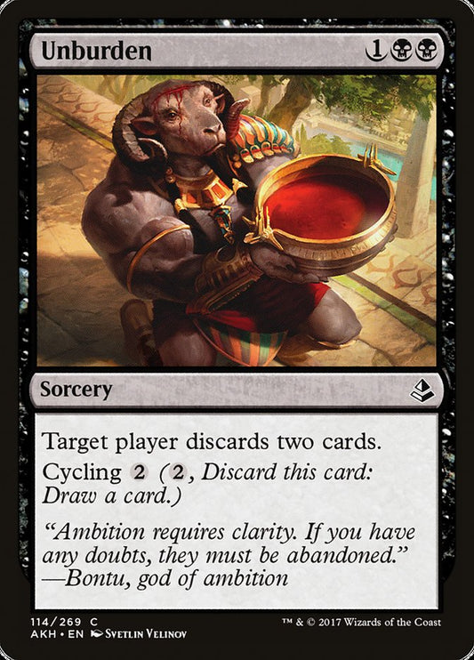 MTG Card Title: Unburden AKH/114