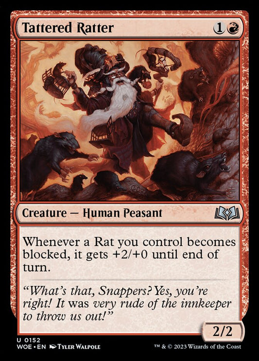 MTG Card Title: Tattered Ratter WOE/152