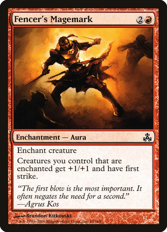 MTG Card Title: Fencer's Magemark GPT/65