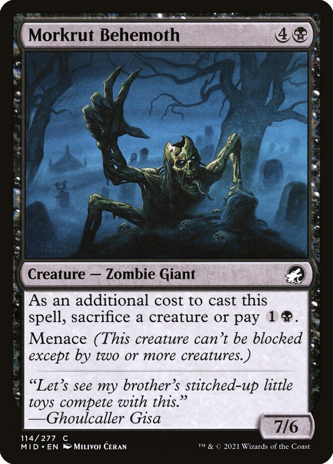 MTG Card Title: Morkrut Behemoth MID/114