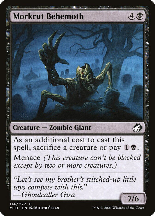 MTG Card Title: Morkrut Behemoth MID/114