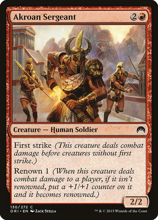MTG Card Title: Akroan Sergeant ORI/130
