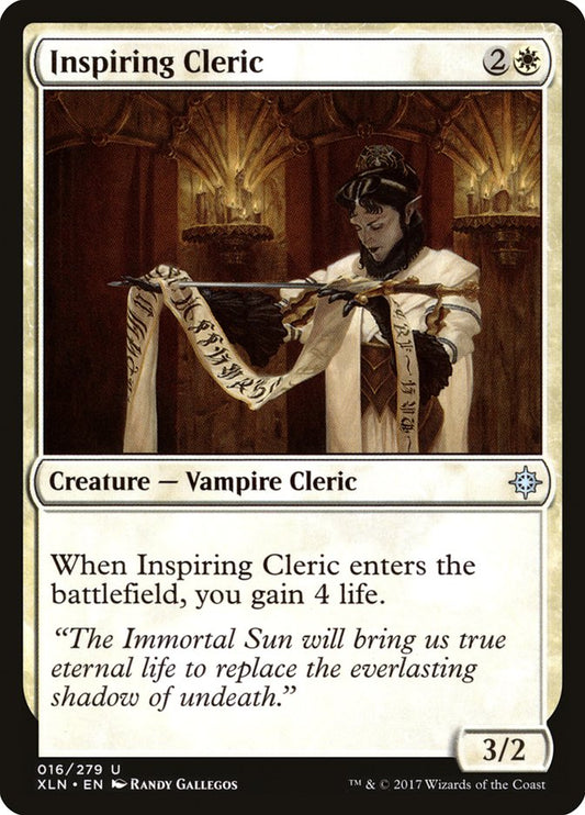 MTG Card Title: Inspiring Cleric XLN/16