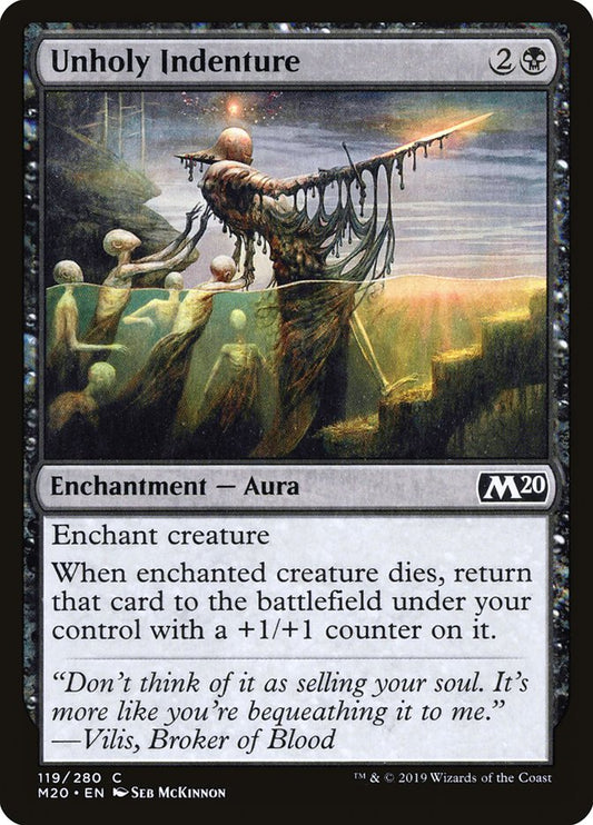 MTG Card Title: Unholy Indenture M20/119