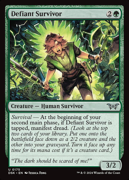 MTG Card Title: Defiant Survivor DSK/175