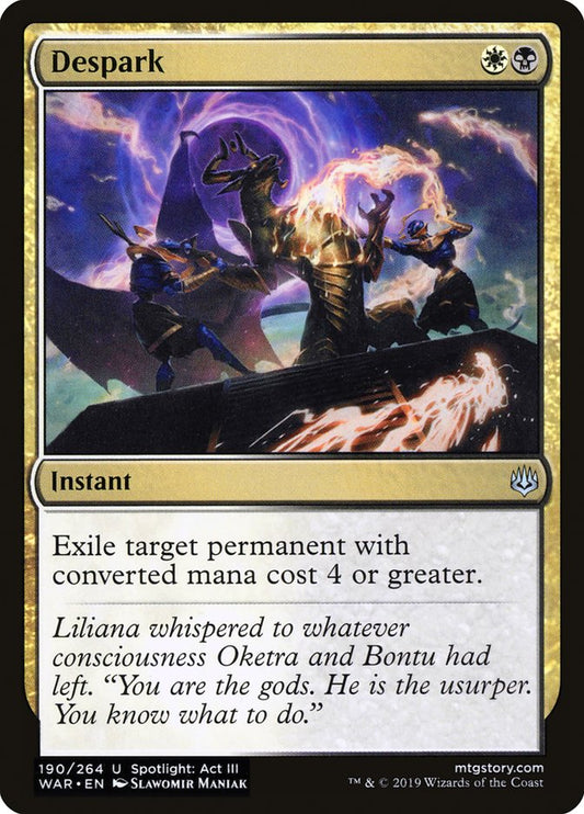 MTG Card Title: Despark WAR/190