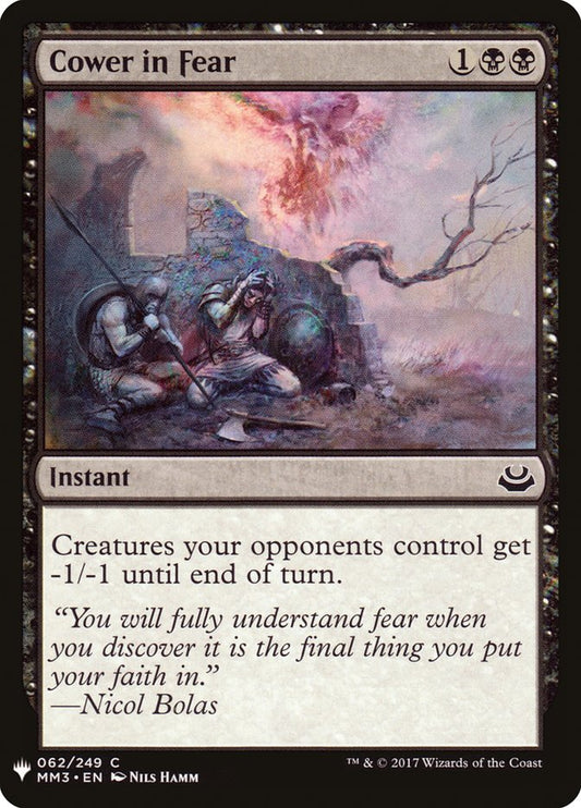 MTG Card Title: Cower in Fear PLST/MM3-62