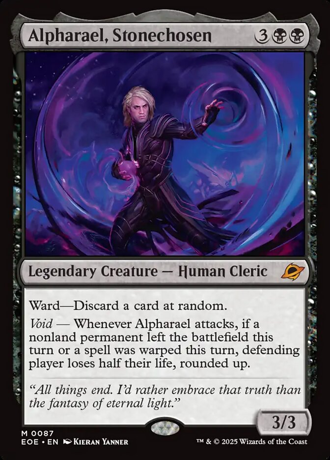 MTG Card Title: Alpharael, Stonechosen EOE/87
