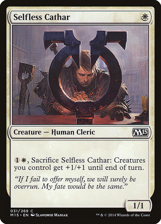 MTG Card Title: Selfless Cathar M15/31