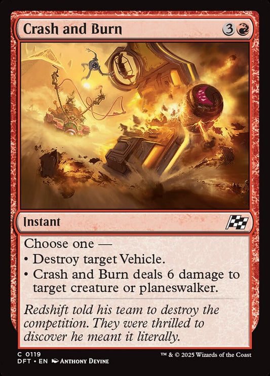 MTG Card Title: Crash and Burn DFT/119