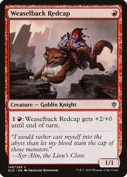 MTG Card Title: Weaselback Redcap ELD/148