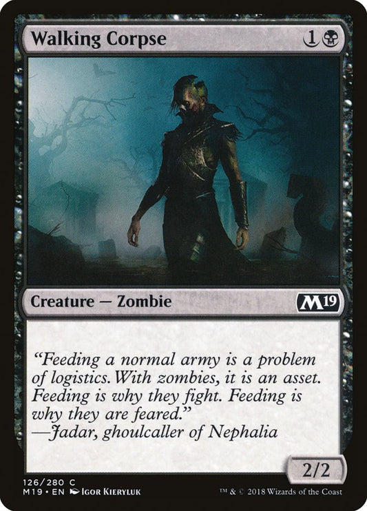 MTG Card Title: Walking Corpse M19/126