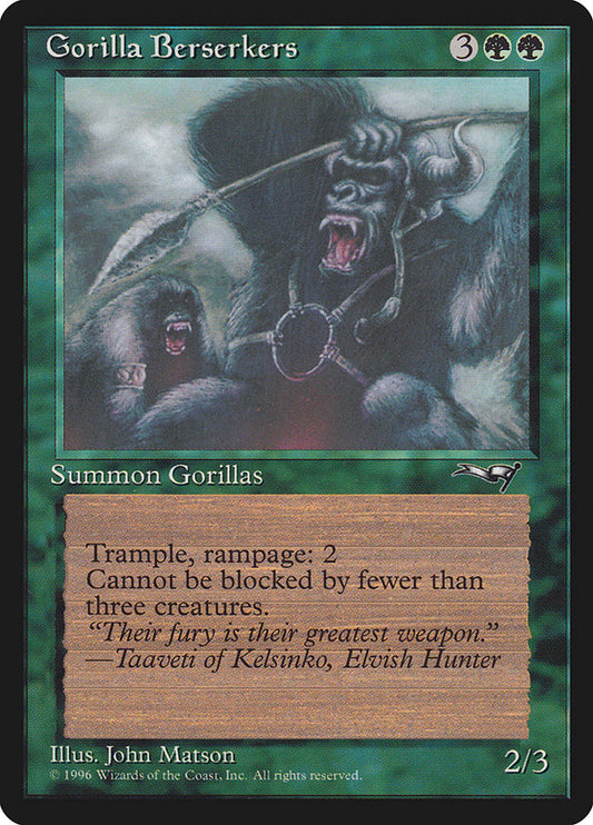 MTG Card Title: Gorilla Berserkers ALL/93a