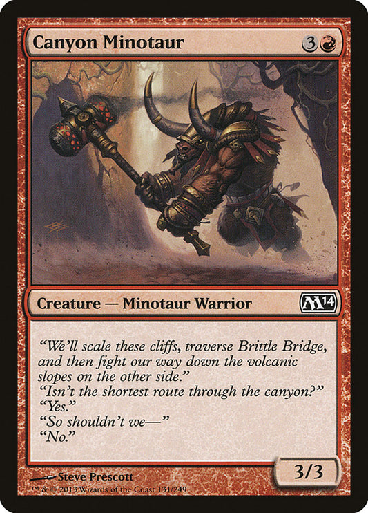 MTG Card Title: Canyon Minotaur M14/131