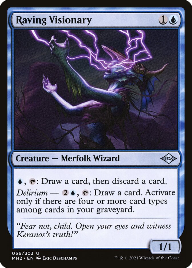 MTG Card Title: Raving Visionary MH2/56