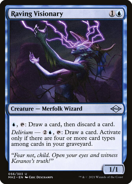MTG Card Title: Raving Visionary MH2/56
