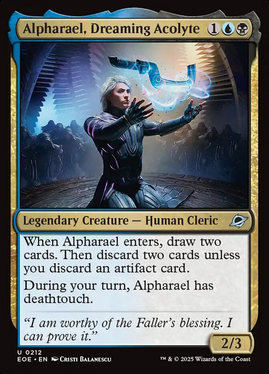 MTG Card Title: Alpharael, Dreaming Acolyte EOE/212