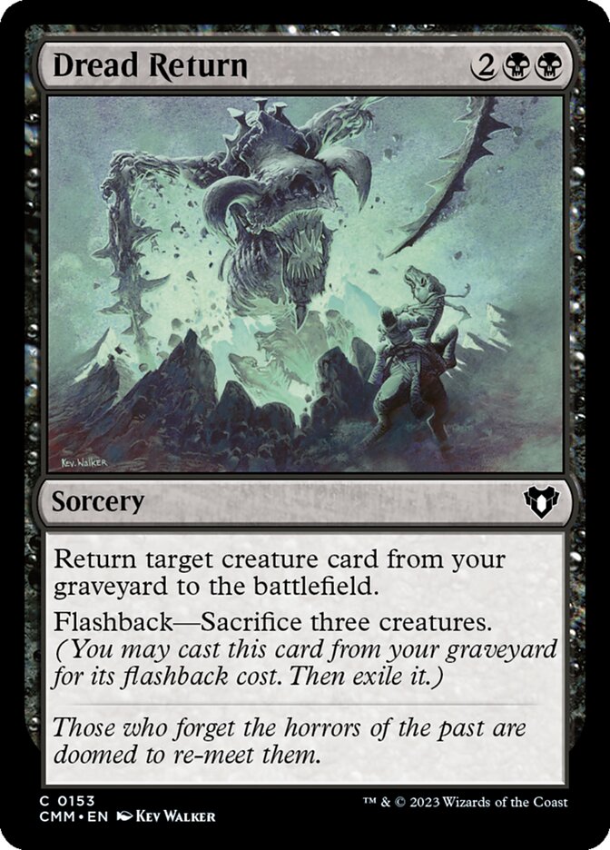 MTG Card Title: Dread Return CMM/153