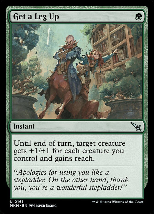 MTG Card Title: Get a Leg Up MKM/161