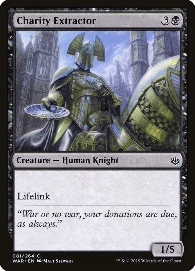 MTG Card Title: Charity Extractor WAR/81