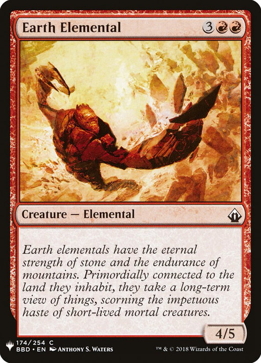 MTG Card Title: Earth Elemental PLST/BBD-174