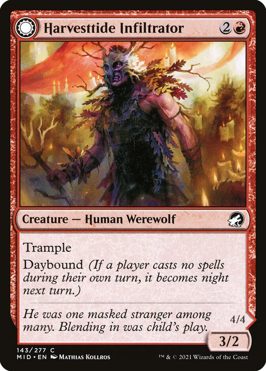 MTG Card Title: Harvesttide Infiltrator // Harvesttide Assailant MID/143
