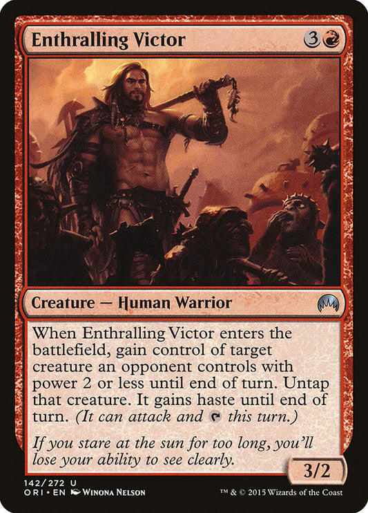 MTG Card Title: Enthralling Victor ORI/142