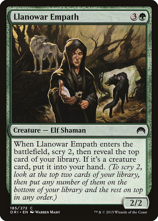 MTG Card Title: Llanowar Empath ORI/185