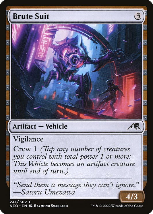 MTG Card Title: Brute Suit NEO/241