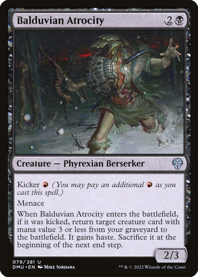 MTG Card Title: Balduvian Atrocity DMU/79